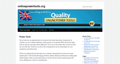 Desktop Screenshot of onlinepowertools.org